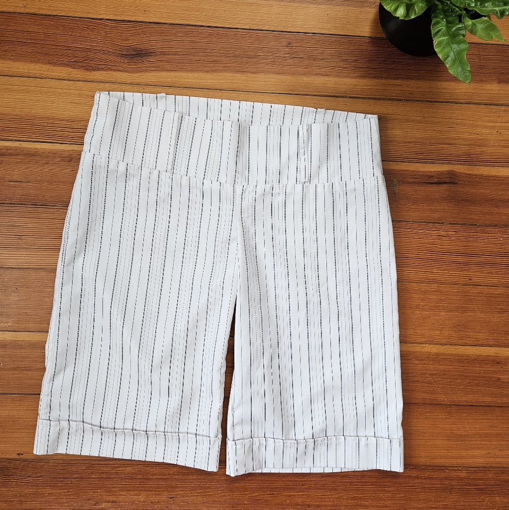 Pin Striped Bermuda Shorts